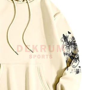 Sweat-shirts décontractés respirants brodés sur mesure pour femmes, vêtements de sport d'hiver, service OEM, col à capuche, position du logo sur le devant, Pakistan - Product Image 5