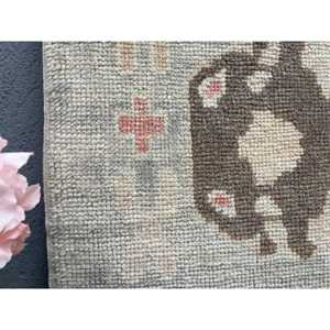 2.1x8.1 ft Rug, Turkish Vintage Rug, <b>Brown</b> Patchwork <b>Wool</b> Rug - Product Image 4