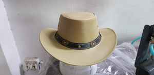 Sombrero de Vaquero de Cuero Beige Hecho a Mano de Alta Calidad, Precio Razonable, Sombrero Western Ranch Outback, Envío Rápido, Sombrero de Montar de Ala Ancha - Product Image 6