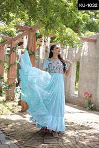 Vestido de fiesta de estilo indio, vestido de fiesta de lujo, bordado trabajado con precio bajo, vestido indio de trabajo de bordado de diseñador pesado - Product Image 3