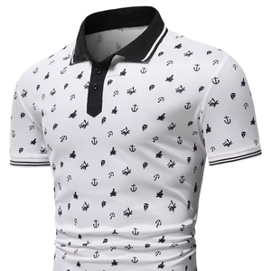 Camisetas de Hombre de Diseño Moderno, Corte Casual, Algodón, Diseño Especial para la Temporada de Verano con Cuello Polo a Precio Accesible - Product Image 1