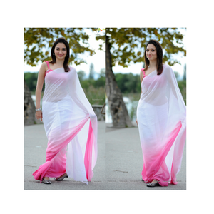 Exportación Venta Cómodo clásico Georgette Impreso Saree para ocasiones especiales y moda diaria - Product Image 1