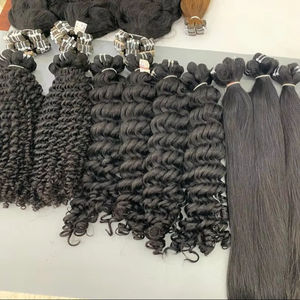 Extensiones de Cabello Humano Natural de Grado Superior, Cabello Virgen Vietnamita de Color Negro Rizado Profundo, Doble Trama, Venta al por Mayor de Fábrica - Product Image 3