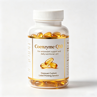 Étiquettes personnalisées Haoxuan pour flacons de coenzyme Q10, autocollants imprimés étanches avec estampage à chaud doré pour l'emballage de produits de suppléments