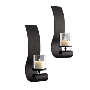 Porte-bougie mural en laiton avec verre, design élégant pour la maison et la salle à manger, au meilleur prix de gros - Product Image 1