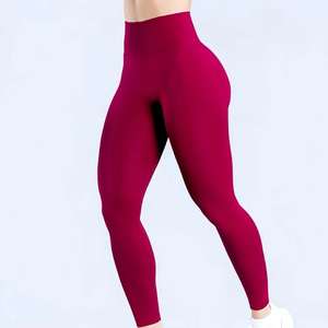Leggings taille haute pour femmes-Taille élastique solide Conception simple Respirant et séchage rapide pour la course à pied et les leggings décontractés - Product Image 5