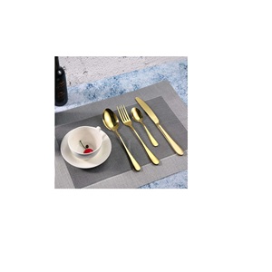 Customized Eco-Friendly <b>Mirror</b> Finished Stainless Steel Cutlery Set Gold Silver & Gold Color Available From India Serving <b>Trays</b> - Product Image 1