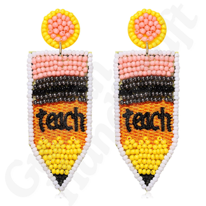 Pendientes de gota con cuentas multicolores hechos a mano para mujer Regalos de agradecimiento para maestros Estilo de moda - Product Image 6
