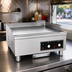 Commercial Electric <b>Flat</b> <b>Top</b> <b>Griddle</b> 5.4kW 220V Countertop for Food Truck Mobile Kitchen Steak Bacon - Product Image 1