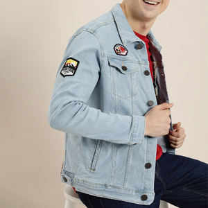 OEM 2025 nueva moda al por mayor chaquetas de mezclilla lisas para hombre chaquetas de mezclilla de calidad superior al por mayor para la venta - Product Image 1