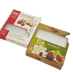 Boîtes d'emballage alimentaire personnalisées avec fenêtre, pliage, gaufrage, revêtement UV et laminage mat, carton ivoire recyclable - Product Image 1