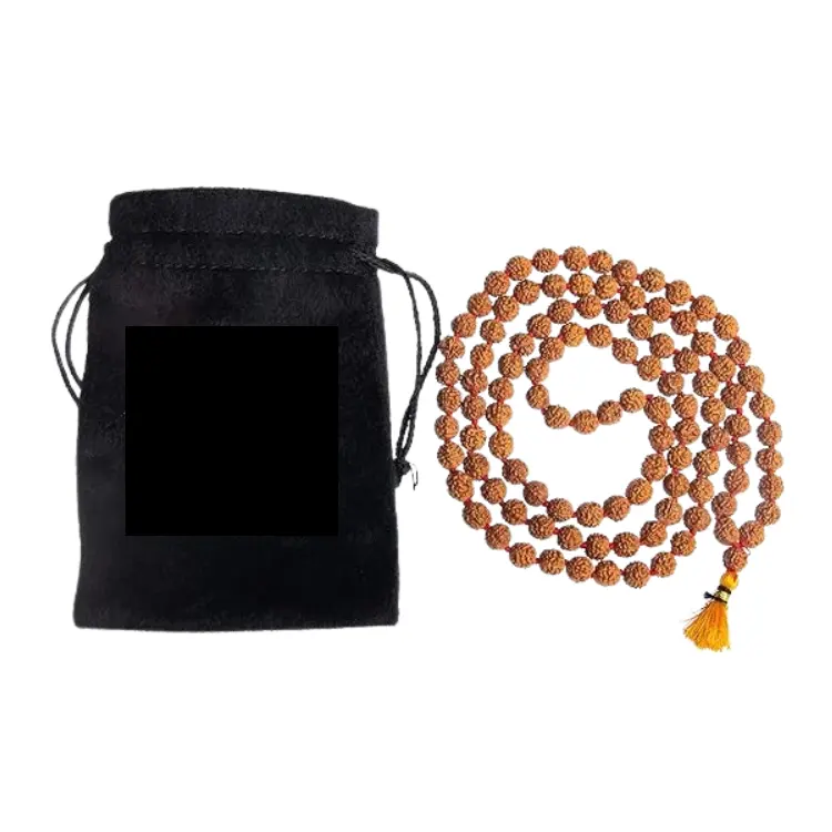 Rudraksh Mala-5face- Genuine Himalayan Rudraksha Seeds Religious Ornament Rosary Mala Necklace For Sale-6mm Rudra Beads