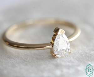แหวนหมั้นเพชร Moissanite ตัดลูกแพร์1.50 CT - Product Image 3