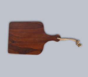Dark Wood Serving Board With Jute Rope Handle Durable Acacia Wood Chopping <b>Block</b> Rectangle <b>Shape</b> Display Platter Wholesale - Product Image 3