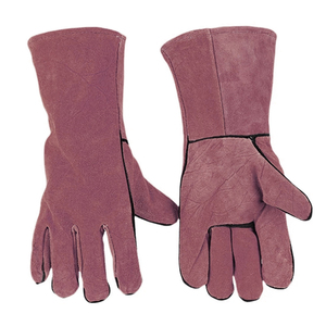 Nuevos guantes de soldadura de trabajo de seguridad ignífugos antiescaldado con aislamiento al por mayor guantes de trabajo de soldador de cuero de vaca extendidos - Product Image 1