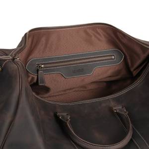 Bolsa de equipaje de lona de cuero genuino de grano rico de calidad hecha en fábrica, bolsa de viaje hecha a mano, diseño de moda elegante de diseño de moda LTB-0070 - Product Image 6