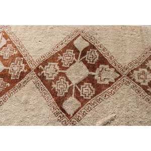 Turkish Runner Rug 4.2x12.4 ft, Vintage <b>Brown</b> Southwestern <b>Wool</b> Rug - Product Image 5