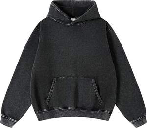 Sudaderas con capucha personalizadas para hombres Sudaderas de lana de peso pesado para hombres Sudadera con capucha atlética lavada Sudaderas con capucha a juego de gran tamaño para parejas - Product Image 2