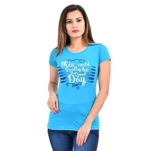 T-shirt femme 100% coton dames personnalisé imprimé 100% coton doux t-shirt oem fabriqué en inde - Product Image 6