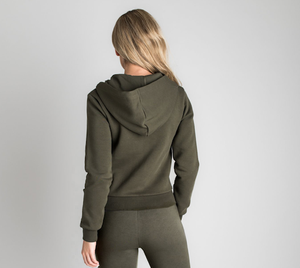 Combinaisons de survêtement personnalisées pour femmes 100% sweat à capuche en coton Ensemble short de 2 pièces Survêtement personnalisé - Product Image 5