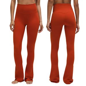 Pantalon de yoga pour femme, antibactérien, très élastique, en nylon et élasthanne, coupe évasée, extensible dans les 4 sens, taille élastique, pour la gym et l'entraînement - Product Image 1
