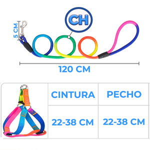 Set Guinzaglio e Pettorina per Animali Domestici Stile Semplice, Riflettente, Traspirante in Nylon e Corduroy, Personalizzabile per Gatti Taglie S M XL - Product Image 4