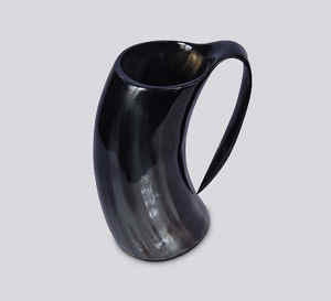 Meilleure qualité eau naturelle corne de buffle chope poli animal tasse à boire StyleViking - Product Image 3