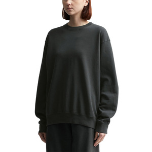 Sudadera de manga larga con cuello redondo de lana para mujer de invierno personalizada con gráfico de letras de cristal, diseño informal ecológico de gran tamaño - Product Image 2