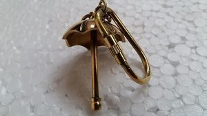 Porte-clés en laiton à anneau en D fait à la main porte-clés classique porte-clés EDC Camping outil nouveau - Product Image 3