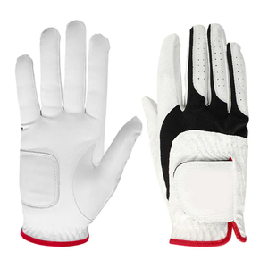 Premium Cabretta Guantes de golf blancos de cuero duradero Sensación cómoda para antideslizante Palm Golf Grip Ropa deportiva Guantes piel de oveja - Product Image 4