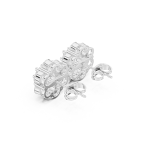 ต่างหูเพชรมออิสซาไนต์หรูหราสีเงินสเตอร์ลิง925โรแมนติกรูปหัวใจสำหรับผู้หญิงเครื่องประดับแร็ปเปอร์ - Product Image 3