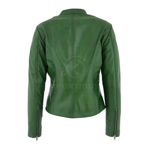 Chaqueta de cuero transpirable para mujer Chaqueta de cuero para mujer de la mejor calidad Chaqueta de cuero genuino para mujer a la venta - Product Image 2