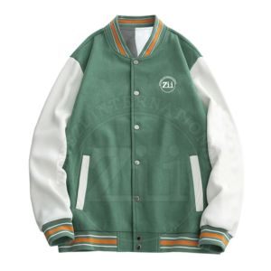 Chaqueta Varsity de Béisbol Personalizada para Hombre, de Lana, con Letras Bordadas, Cuero Genuino, Casual, Invierno, Impermeable, Transpirable, Talla Grande - Product Image 3