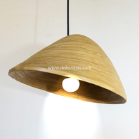 Lámpara Colgante de Bambú Dekor Asia, Tamaño Mediano, Diseño Moderno, Simple y Lujoso, Elegancia Natural, Iluminación Sostenible, DIY para Sala de Estar