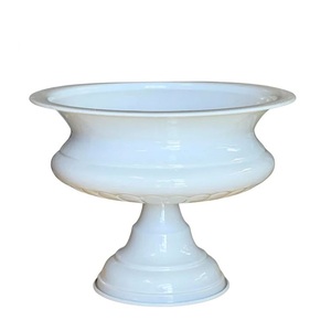 Elegante Jarrón de Hierro Plateado con Nervaduras, Moderno, Resistente al Óxido, con Pedestal, para Flores, Centro de Mesa para Bodas, Decorativo, Acanalado - Product Image 5