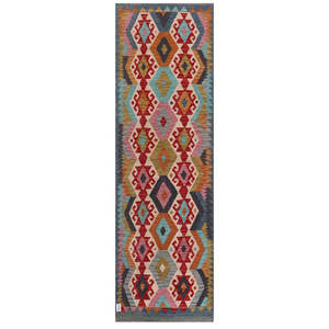 Alfombra Kilim de Maimana, Afganistán, 280 x 88 cm - Product Image 1
