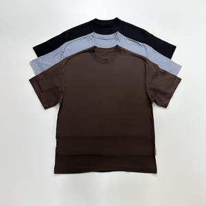 T-shirt surdimensionné uni 100% coton unisexe Boxy Fit lourd 300GSM Streetwear Sublimation vierge pour logo personnalisé Vente en gros - Product Image 2