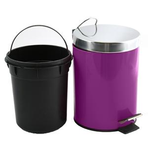 Cestino per Rifiuti in Metallo Lilla da 3L - Product Image 4
