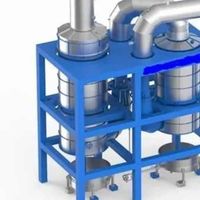 Sistem Wet Scrubber Pemurnian Gas Limbah Organik Ukuran Khusus dengan Motor & Pompa 10 HP untuk Penggunaan Industri Kimia