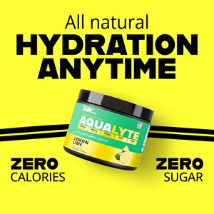 Poudre d'électrolytes PowerVance Aqualyte, saveur citron et lime, 50 portions, sans sucre, sans calories, soutien énergétique et hydratant, fabriqué aux États-Unis - Product Image 3