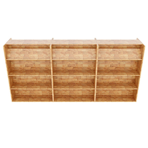 Estantería Móvil de Doble Cara de Madera de Caucho Natural Moderna para Escuela, Oficina, Hospital - BSS001 - Product Image 5