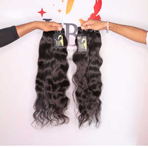 100% línea de cabello natural sin enredos 13x6 13x4 Cierre de encaje frontal con paquetes de cabello proveedores de cabello humano virgen de templo indio - Product Image 2