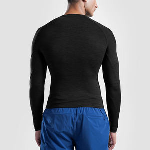 Chemise de compression pour hommes T-shirt de course à pied Gym Sports Fitness Workout Bodybuilding T-shirts unis à manches courtes - Product Image 4