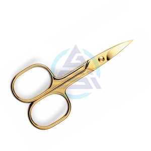 Tijeras para Cutículas de Color Dorado, la Mejor Calidad a Precio Económico |   Tijeras profesionales de manicura de acero inoxidable - Product Image 1