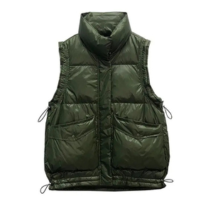 เสื้อกั๊กขนเป็ดน้ำหนักเบาสำหรับผู้หญิงเสื้อกั๊กขนเป็ดสีขาวแขนกุดระบายอากาศได้ดี - Product Image 5