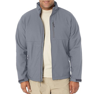 Veste coupe-vent en nylon à fermeture éclair intégrale avec logo personnalisé bon marché pour hommes Bleu - Product Image 1