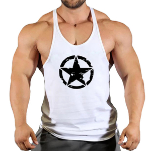 Fitness Tank Top For Men Workout <b>Muscle</b> Fit Stringer Gym Shirt Sleeveless <b>Vest</b> Bodybuilding Cotton Training Tee - Product Image 6