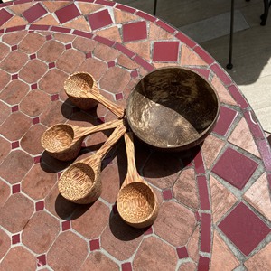 Cuillère en bois de noix de coco naturelle/Mini cuillère ustensiles de noix de coco cuillère à farine/Meilleur fournisseur cuillère en bois de noix de coco KitchenwareIn Vietnam - Product Image 5