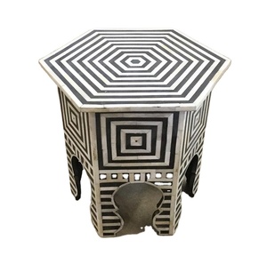 Tabouret Offre Spéciale en MDF avec incrustation d'os Vente en gros Incrustation d'os Moderne de bonne qualité Tabouret cubique de salon Pour Chambre Jardin Hall - Product Image 1