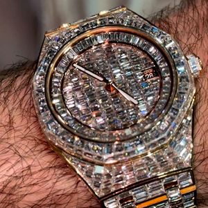 High Quality Customizable Iced Diamond Lab Grown <b>Men's</b> Watch Water Resistant Hip Hop Stainless Steel <b>White</b> <b>Gold</b> Glass Business - Product Image 3